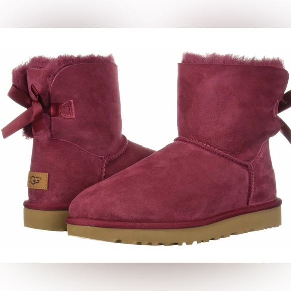UGG Shoes - NWOB Ugg Mini Bailey Bow Ii Boots Garnet New sz9